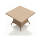 Forever Patio | Universal 48" Square Dining Table - Flat Weave INCLUDES GLASS TOP | FP-UNIW-DT-48-EB Seating Forever Patio 