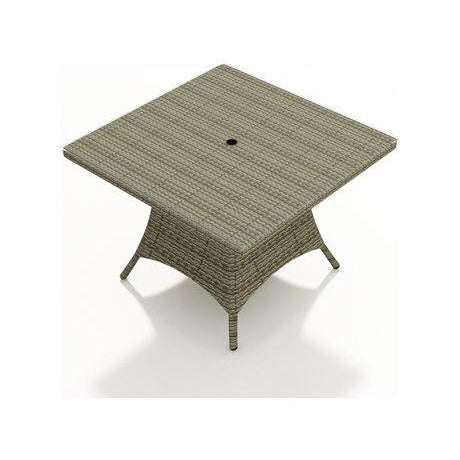 Forever Patio | Universal 48" Square Dining Table - Flat Weave INCLUDES GLASS TOP | FP-UNIW-DT-48-EB Seating Forever Patio 