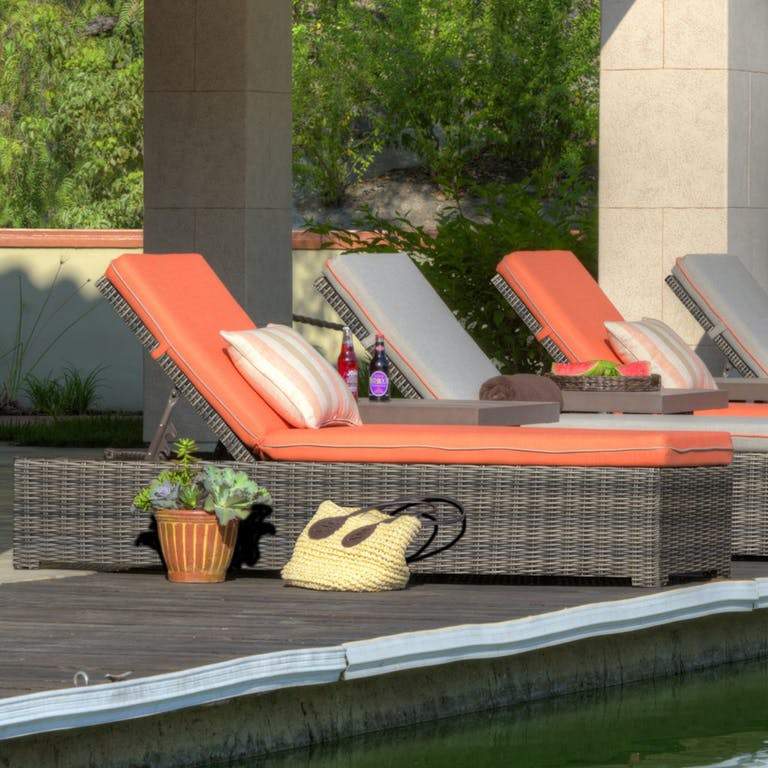 Forever Patio | Universal Chaise Lounge - Flat Weave | FP-UNIW-SACL-EB-JR Seating Forever Patio 