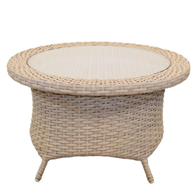 Forever Patio | Universal Rotating Chat Table - Flat Weave INCLUDES GLASS INSET | FP-UNIW-R-CHT-EB Seating Forever Patio 