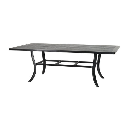 Gensun Channel 44" x 86" Rectangular Dining Table W/Umbrella hole 101900C9