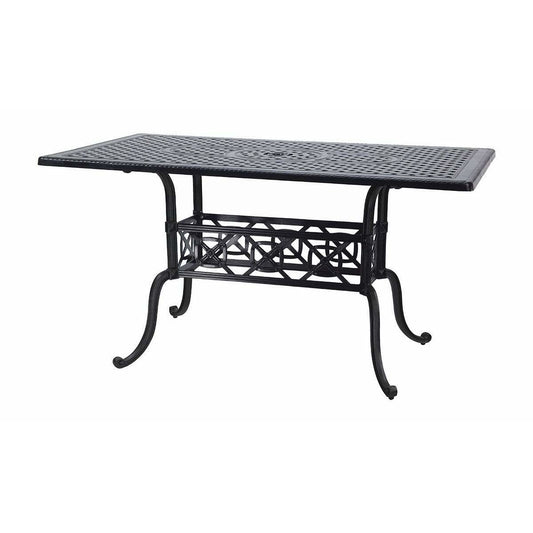 Gensun Grand Terrace 42” X 72” Rectangular Bar Table with Umbrella hole 10340LC2