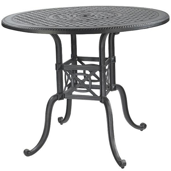 Gensun Grand Terrace 48” Round Bar Table with Umbrella hole 10340L48