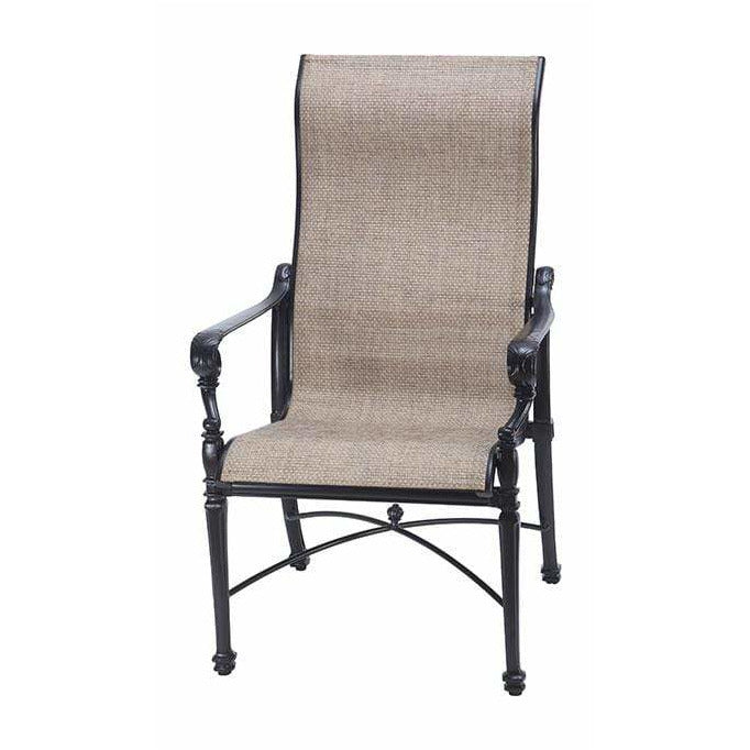 Gensun Grand Terrace Sling High Back Dining Chair 50340001 Seating Gensun 