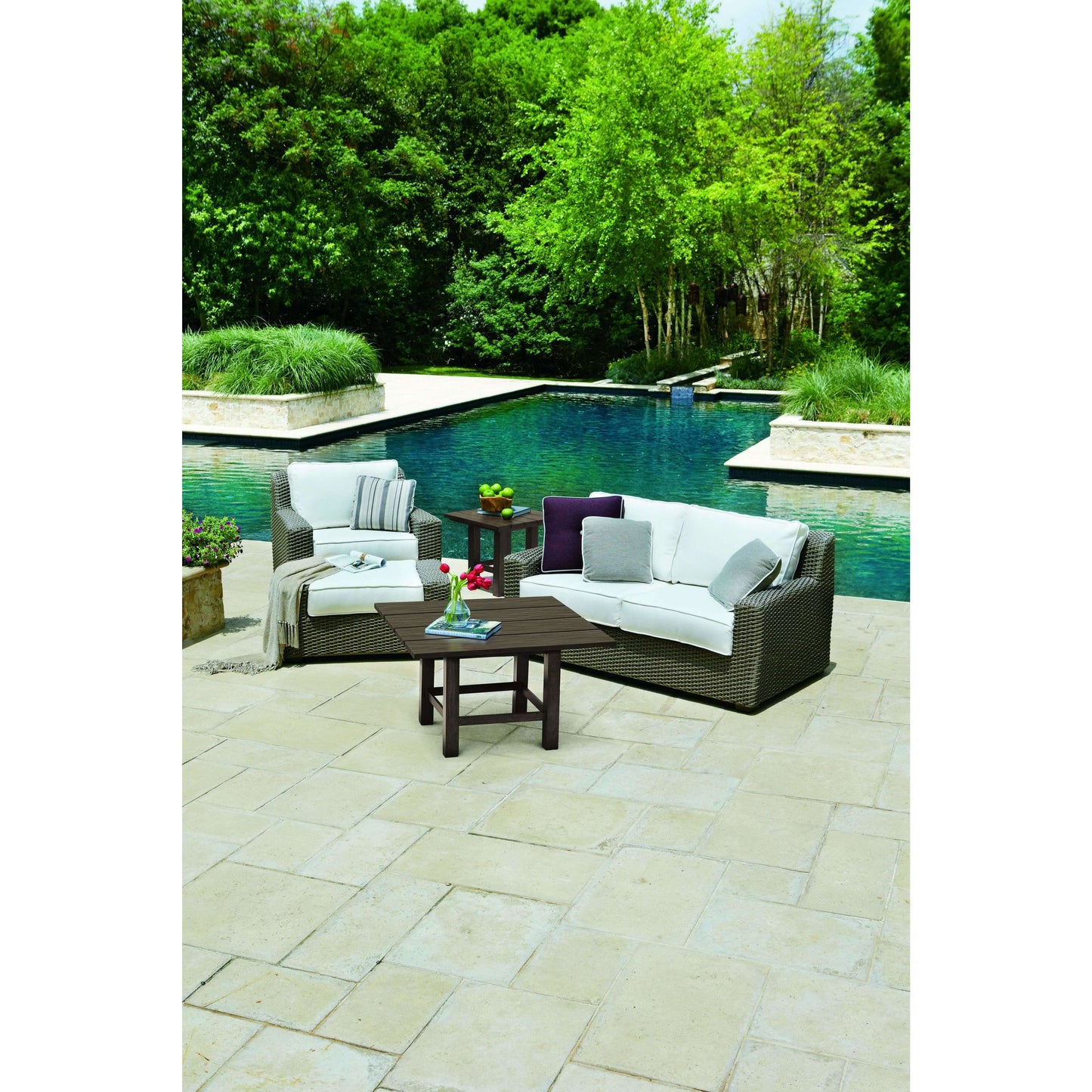 Love Seat S592021 Woodard Outdoor Patio | Augusta Collection Seating Woodard 
