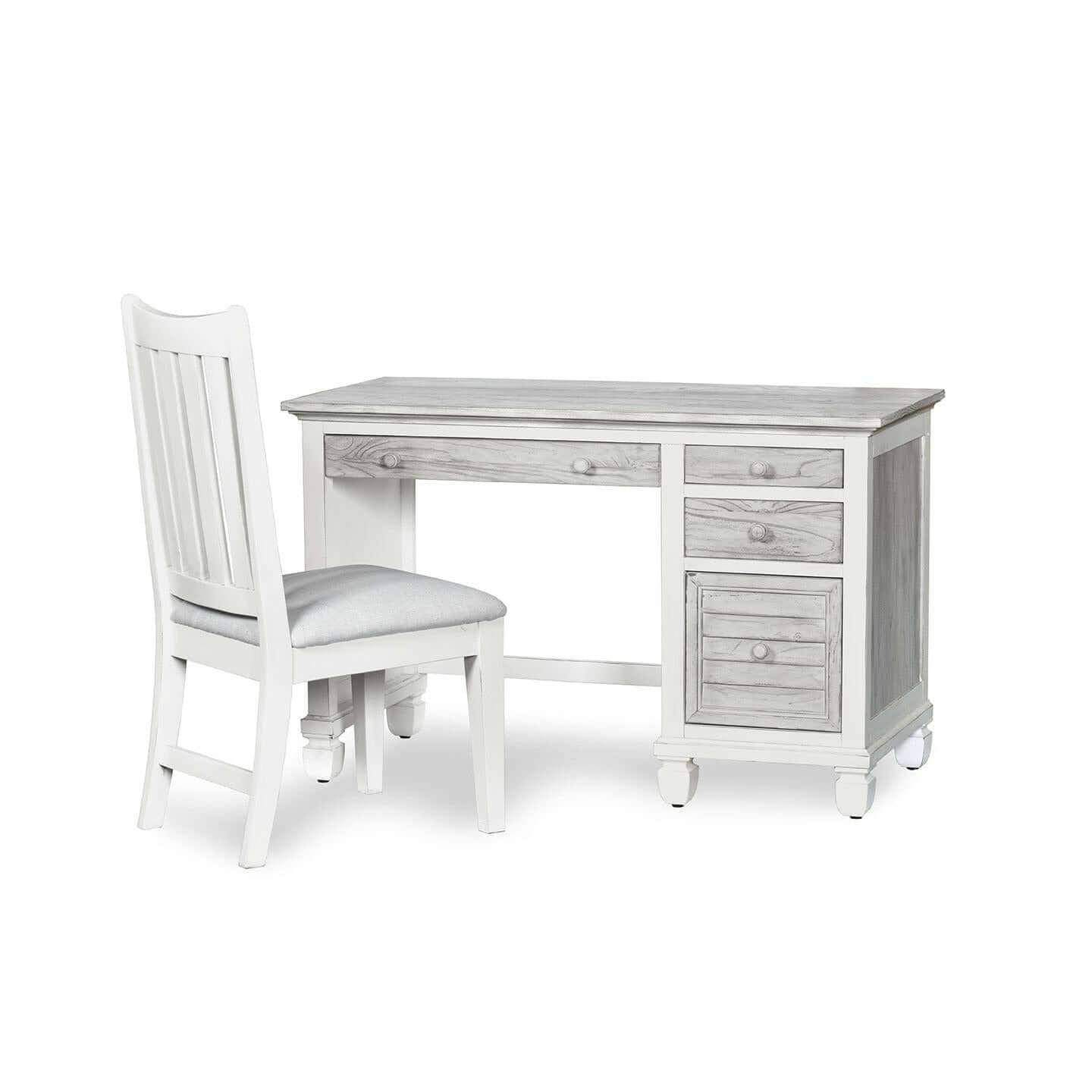 Sea Winds Islamorada Desk & Chair Set with Glass Top B/GL23374