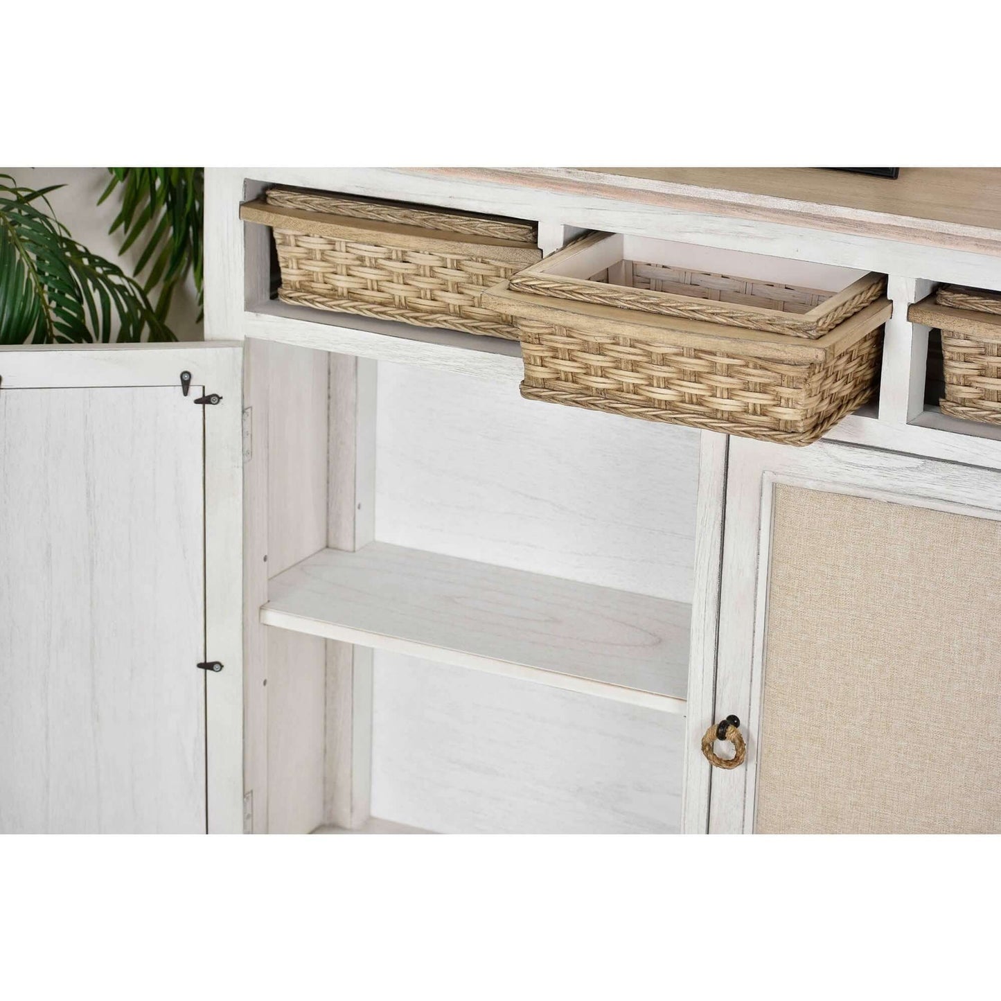 Sea Winds Trading Captiva Island Entry Cabinet with Baskets B86322