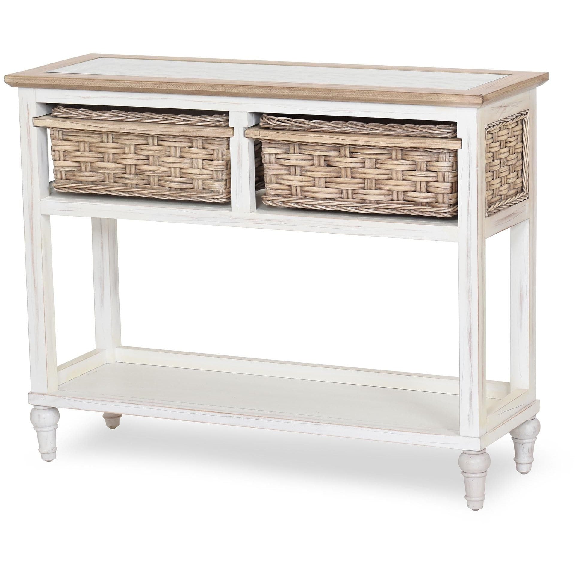 Sea Winds Trading Island Breeze 2-Basket Console Table B59103 Indoor Sea Winds Trading Co 