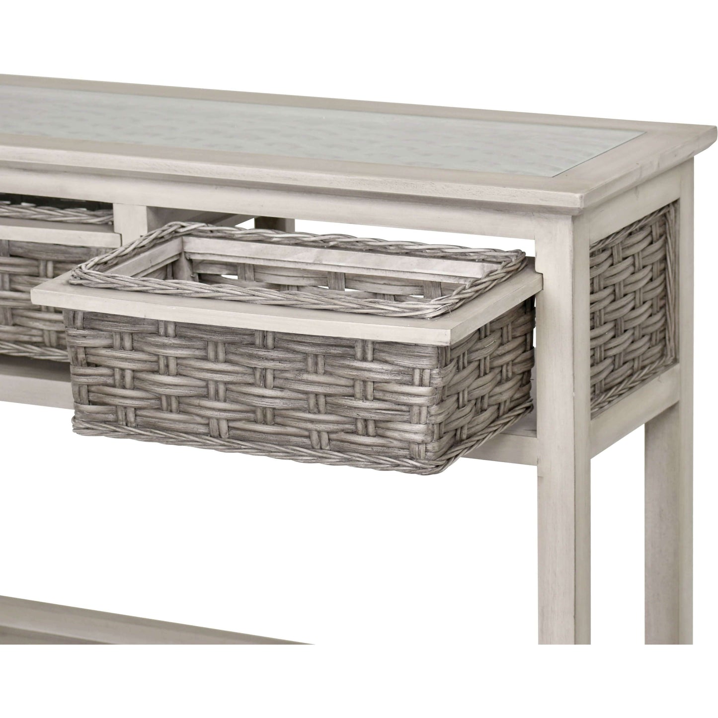 Sea Winds Trading Island Breeze 2-Basket Console Table B59103