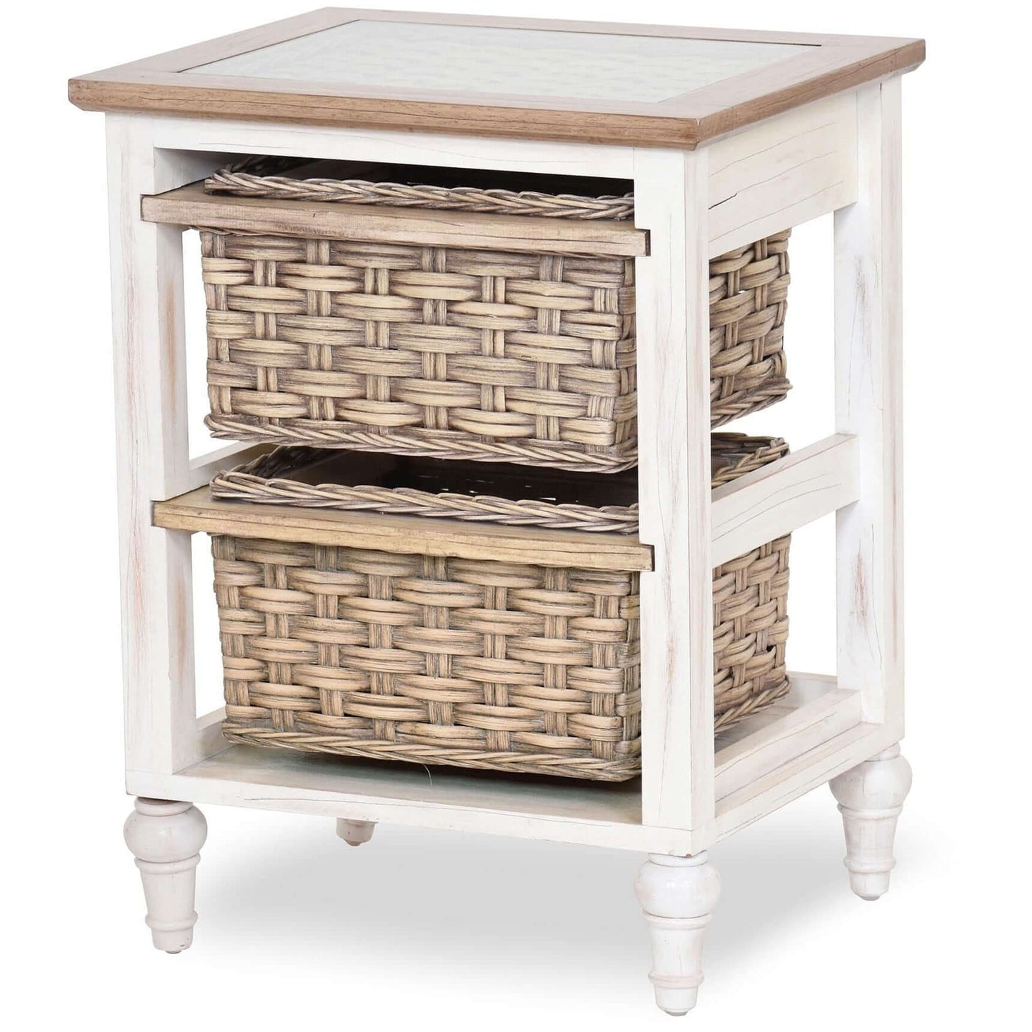 Sea Winds Trading Island Breeze 2-Basket Storage Cabinet B59104