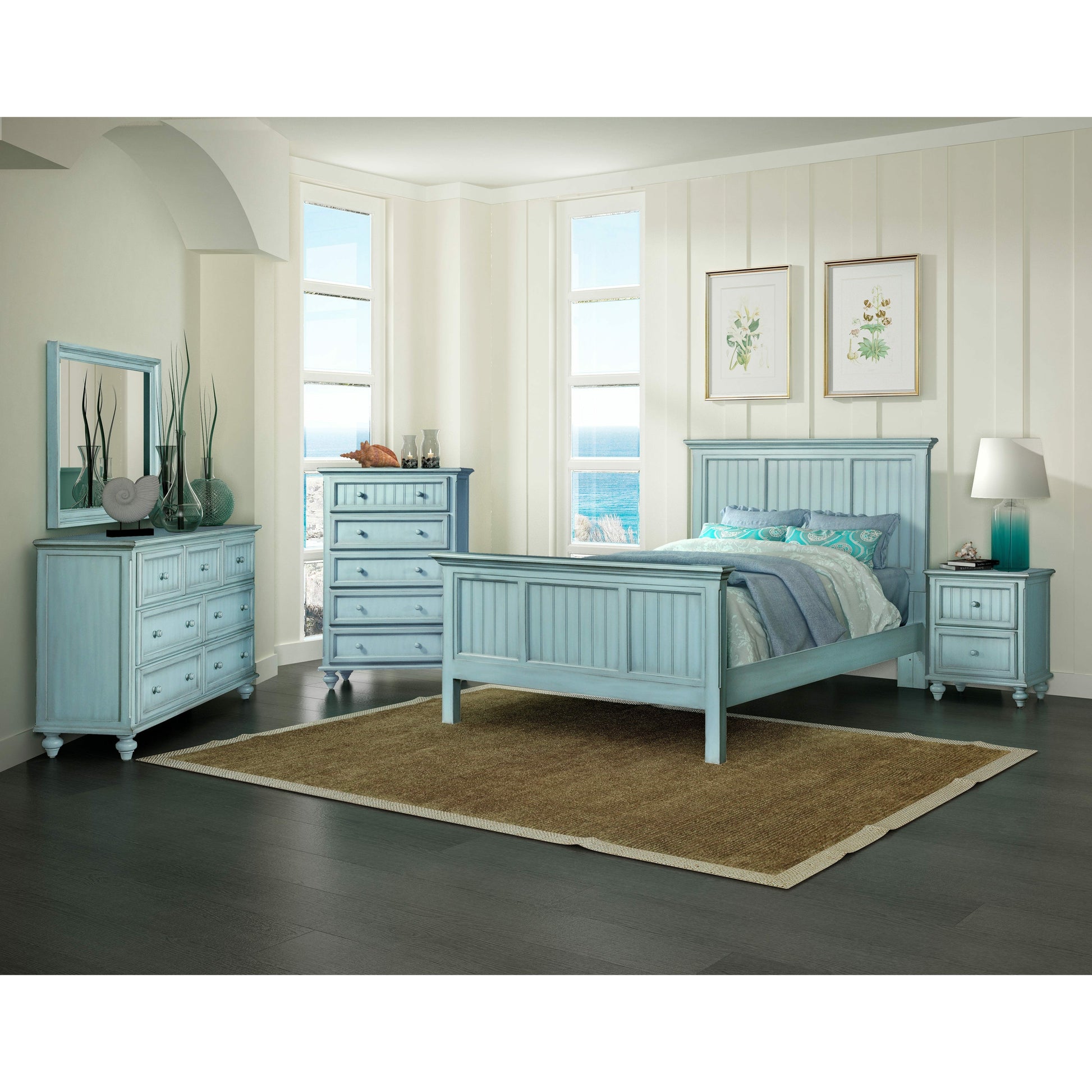 Sea Winds Trading Monaco Queen Bed B818QBED Indoor Sea Winds Trading Co 