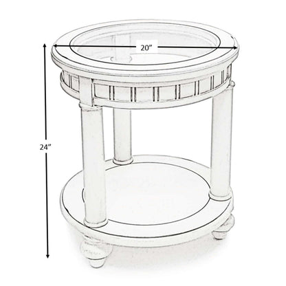 Sea Winds Trading Monaco Round End Table with Anchor Insert B81802