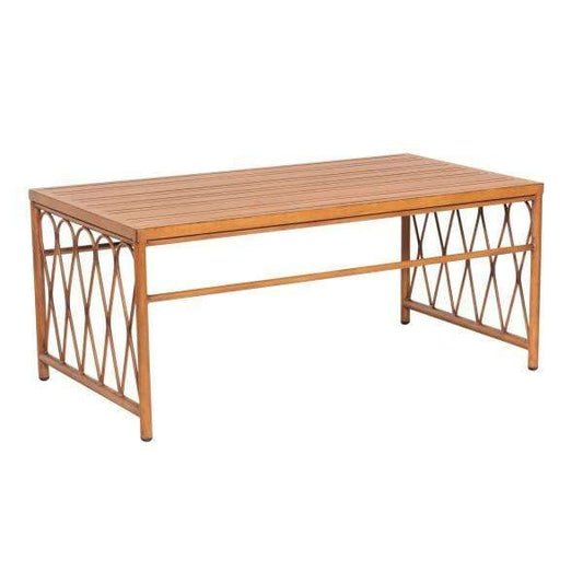 Woodard Cane Coffee Table with Slatted Top S650213