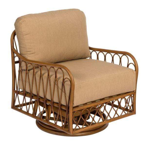 Woodard Cane Swivel Rocking Lounge Chair S650015 Seating Woodard 