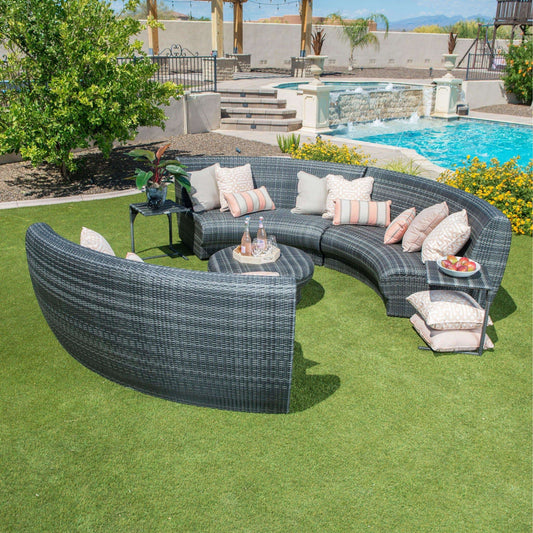 Woodard Genie Curved Wicker Lounge Set