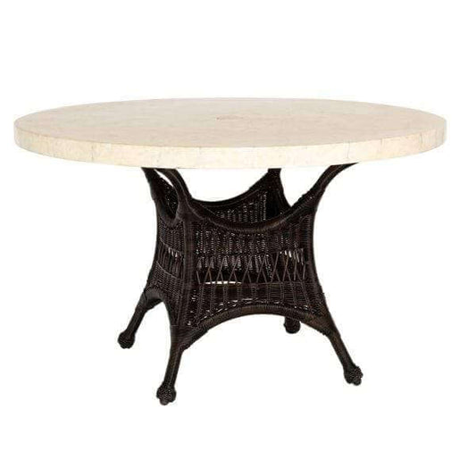 Woodard Sommerwind 48" Round Stone Top Umbrella Table S596604 Table Woodard 