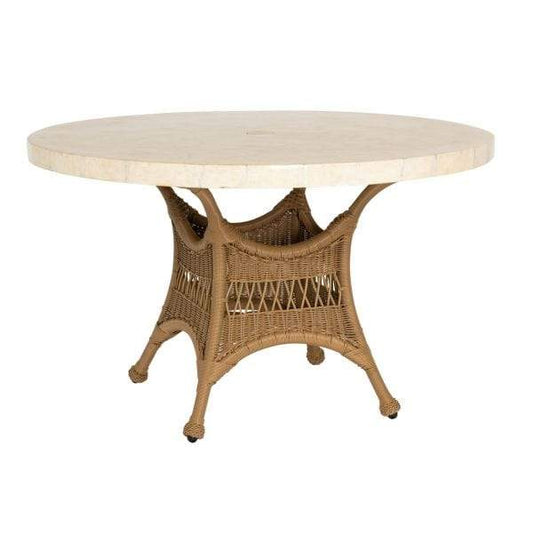 Woodard Sommerwind 48" Round Stone Top Umbrella Table S596604 Table Woodard 