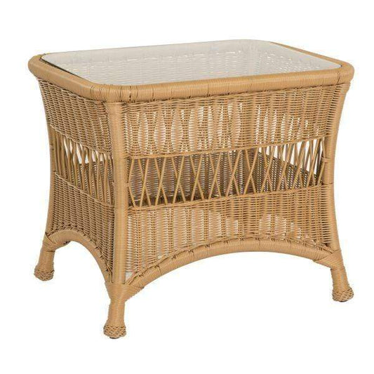 Woodard Sommerwind End Table with Glass Top S596201 Seating Woodard 